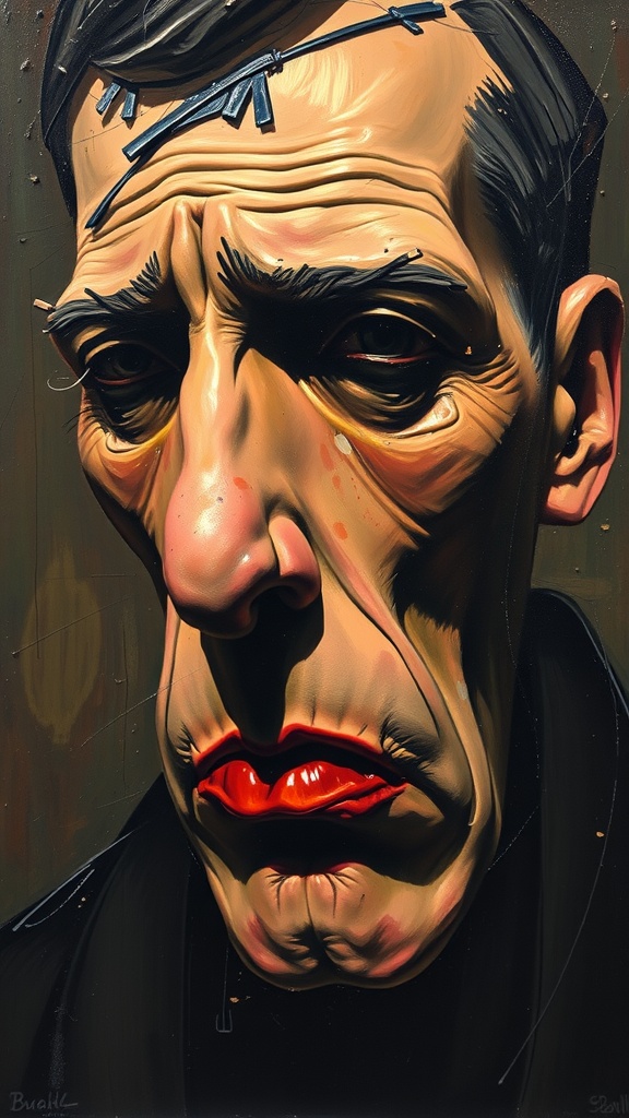 A detail view of Francis Bacon